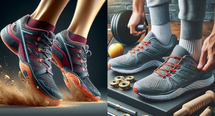 cushioning variation between training shoe and volleyball shoe