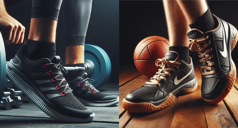 sole design variation between training and volleyball shoes